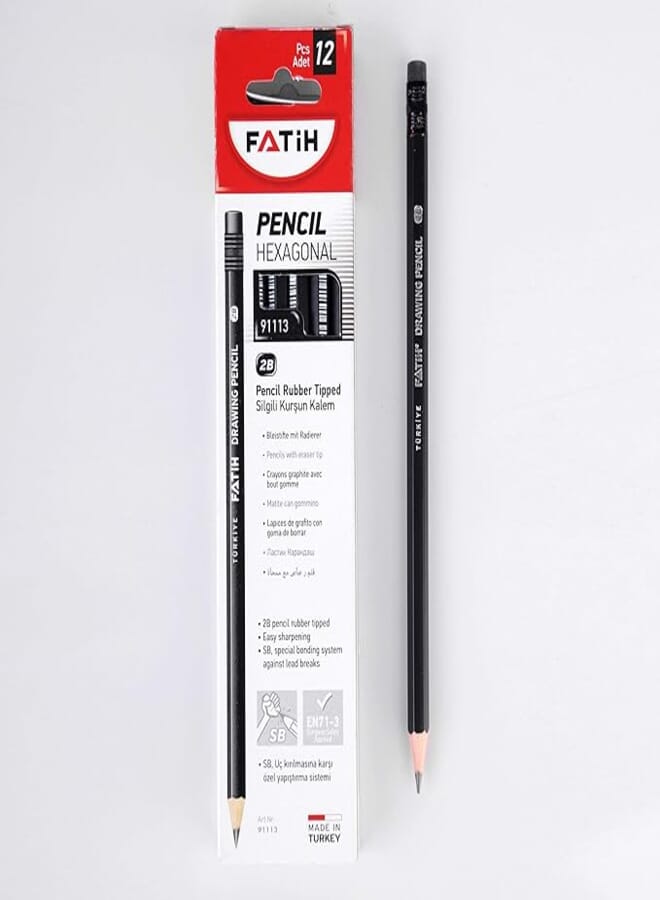 Fatih 91113 pencil grahite - 2B - Set of 12 Pencils